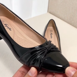 Formal Shoes Black School Genuine Leather Office Footwear For Women #GD9038-27C