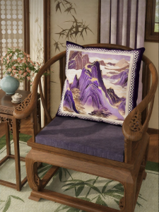 QINGGENGNONG | Chinese Style Purple Mountain Pillowcase