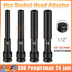 3PCS Mata Kunci Shock Cover Kunci Shock Panjang 8-14mm Extra Panjang Hex Socket Head Adapter