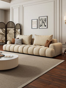 Cat-Scratch Resistant Linen & Chenille Sofa for Small Living Rooms