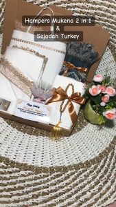 Hampers Mukena Premium 2 in 1 Super Jumbo Dewasa Kado Lebaran Bingkisan Ramadhan Katun Rayon Renda Sultan Untuk Ulang Tahun / Pernikahan / Wedding / Wisuda / Mahar Hantaran Seserahan Lamaran / Hari Ibu / Hari Guru / Idul Fitri / Gift Box Birthday Pacar