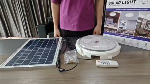 FUJISHIN Solar Light Indoor LED Light Automatic Night Light Outdoor Waterproof Chandelier Solar Panel Light Garden Light
