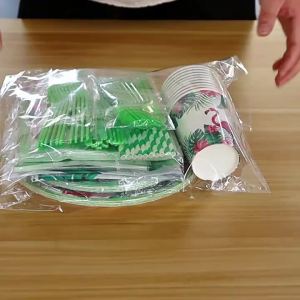 a Sekali Tema Hawaii Baru Cawan Piring Kertas Set Kartun Pesta Hari Jadi Barangan Keaan Pihak Kilang Borong