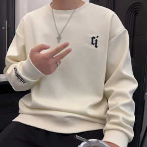 Spring Autumn Long Sleeve round Neck Sweatshirt Youth Casual Comfortable Cotton Blend Fabric Antibacterial Embroidered Letter Top