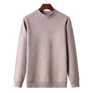 ROMON | Lormen Mens Knitted Sweater Thick Warm Base Layer Round Neck Pullover Winter Fashion City Style Long Sleeve Slim Fit Polyester Fiber