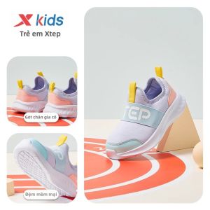 XTEP | Giày Thể Thao Thoáng Khí Đeo Dễ Dàng Cho Bé Gái