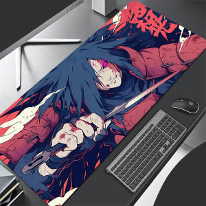 Bandai | Large Mouse Pad Naruto Madara Uchiha Professional eSports Game Players Speed Rubber Game Extended Desk Mat Mousepad Keyboard Mat