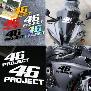 No.46 Rossi Reflective Motorcycle Decoration Sticker Riding Helmet Motor Bike Scooter Body Fuel Tank Fender Windshield Decal Accessories for Yamaha NMAX v2 XMAX 300 Aerox V1 V2 155