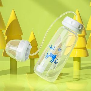 Baby Breast Feeding Milk Bottle Drinking Bottle Children with Straw for Water Babies Newborn Set Hands Free Formula Milk