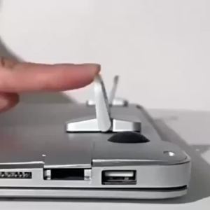 2pcs/set Laptop Stand Keyboard Phone Stand Mini Portable Laptop Invisible Stand Foldable Durable Metal Material
