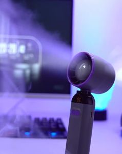 Handheld Fan with 100-Level Surging Wind Power & LED Digital Display - Lightweight & Portable