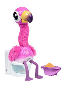 Authentic Littlelivepets Flamingo Pooping Pink Ostrich Turtle Toy
