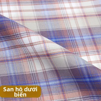 Vải Kẻ Caro DIY Vải Quần Áo Bằng Polyester Vải Xếp Ly Tóc Lớn Vải Váy Xếp Ly Cho Đồ Thủ Công Vải Vải Thô Vải Trang Phục