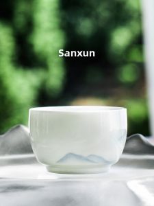 SANXUN | Hand-painted Landscape Tea Cup for Personal Use