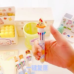 24Hr ปากกาหลายสี 10สี ปากการูปอาหาร ดีไซน์น่ารัก ปากการูปแฮมเบอร์เกอร์ ปากการูปขนมปัง ปากการูปพิซซ่า ปากการูปเฟรนช์ฟรายส์