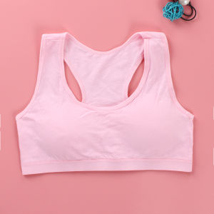 Girls Solid Color Cotton Training Bra for Girls Teens Underwear Girls Tops for 8-14 Years