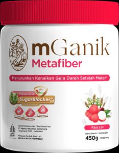 mGanik metafiber 450 gram | tube | Sugarblocker | Minuman tinggi Serat untuk Membantu menurunkan dan mencegah lonjakan gula darah setelah makan bagi para penderita diabetes | HALAL | BPOM | AGEN RESMI