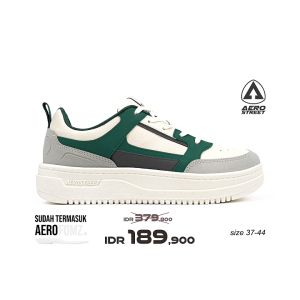 Aerostreet 37-44 Brooklyn Natural Hijau Tua Hijau Tua - Sepatu Sneakers Casual Sport
