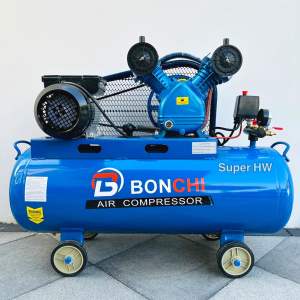 BONCHI ถังลม ปั๊มลม ปั๊มลมสายพาน ขนาด 70 ลิตร มอเตอร์ 2 แรงม้า 2 สูบ + อุปกรณ์ 6 อย่าง (สินค้ามีตัวเลือก)