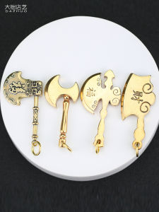 Handmade Solid Copper Cloud Creative Pendant High End Car Keychain Charm for Men And Women Retro Style Metal Accessory