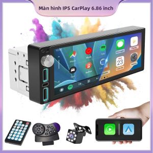 Đầu CD Xe Hơi 1 DIN 6.86 Inch Đầu CD Xe Hơi 1DIN 7 Inch Tích Hợp Carplay Android Auto Đầu Phát Đa Phương Tiện Video Với Màn Hình IPS HD Bluetooth 5.0 Sạc USB Type-C
