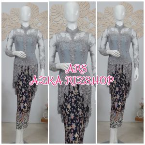set kebaya pesta wisuda + longtorso dan rok prisket