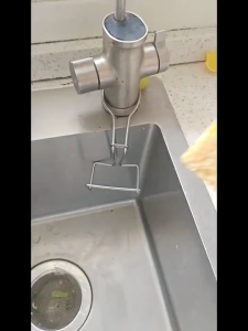 Universal Sink Sponge Holder Stainless Steel Sink Sponge Holder For Kitchen Sponge Drain Storage Hang