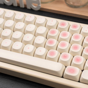 Romantic Pink PBT Keycaps 123 Keys MOA Profile Thermal Sublimation keycaps Milk White Girls For Mechanical Keyboard Keycaps