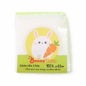 Bunnybaby - Khăn sữa cotton Nhật 4 lớp loại 1