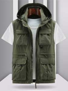 CHAFEI | Multi-Pocket Tactical Camo Vest for Men Outdoor Fishing Photography Hiking
