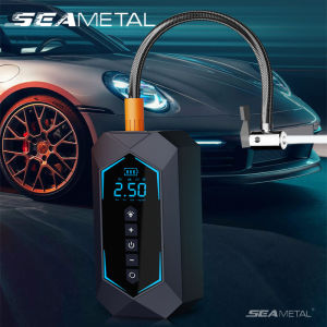 SEAMETAL 12V Digital Car Air Pump: Portable Wireless & Wired High Pressure Tire Inflator