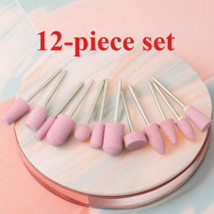 XMSJ | 12Pcs Mounted Grinding Stone Set 2.35mm Shank Rotary Tool Bits for Polishing Metal Wood Jewelry Making DIY