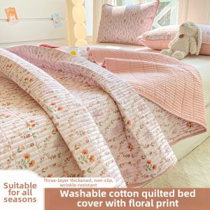 NAIYOUCHENG | Thickened Washable Cotton Printed Bedspread Three-Piece Set Quilted Non-slip All-Season