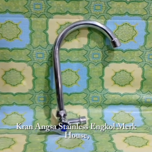 Kran Angsa Stainless Engkol Merk HOUSE Wastafel Bak Cuci Piring