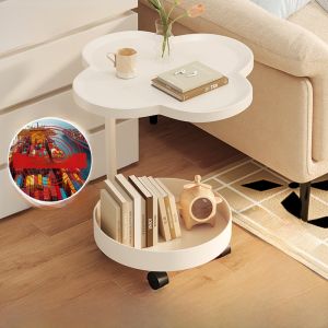Modern Minimalist Nightstand Coffee Table Sofa Side Table Miniature Bedroom Balcony Mobile Storage Rack Economical Design