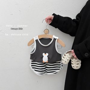 Cute Cartoon Thin Summer Outfit Set for Boys