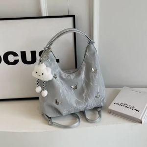 Large Capacity Commuter Butterfly Shoulder Bag Womens 2025 New Fashion Tote Bag Versatile Arm Shoulder Bag Korean Style