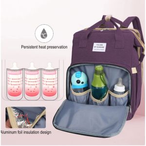 2 in 1 Crib & Baby Bag Organizer Diaper Bag Mommy Mummy Bag Large Capacity Portable & Foldable