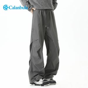 Calanbula | Spring Loose Wide-leg Straight Drop-crotch Trousers