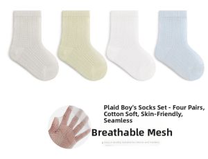 DTHN | Summer Lightweight Breathable Silk Mid-Calf Socks for Babies