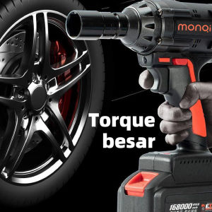 Impact Wrench 98 Volt Cordless: Mesin Bor Baterai & Torque Besar