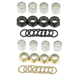 16Pcs Longboard Bearing Spacers Washers And Hardware Screws Mounting Bolts Set for Four-Wheeled Skateboard Longboard Accessories