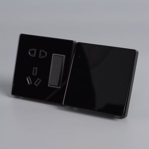 Saklar Lampu Hitam Pengisi Daya USB & Sakelar Dinding