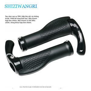 SHIZIWANGRI | SHIZIWANGRI Tay Nắm Xe Đạp Leo Núi Chất Lượng Cao Bao Tay Lái Xe Đạp Đa Năng Có Còi Hợp Kim Nhôm - Tay Nắm Cao Su Dành Cho Phụ Kiện Xe Đạp