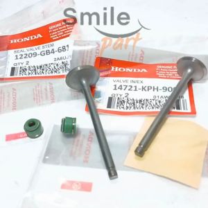 Klep Set Payung Kharisma Karisma Supra X 125 KPH + Seal Klep Sil Honda Klep Set Payung Klep Valve