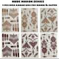 HENNA TATTO NUDE DAN MARONN// 1PCS SEPANG KIRIKANAN//FRE GLITTER DAN MANIK. 
