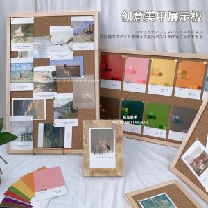 Log Cream Style Nail Beauty Display Board Creative Color Plate Printing Style Works Wall Desktop for Nail Beauty Shop