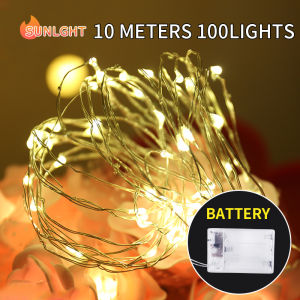 Fairy lights 10m 100LED String lights Christmas Lights battery/USB Wedding Party Garden Decor Tent Lights