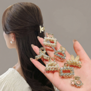 PINK EMPRESS | Ponytail Hair Clip Small Decorative Back-of-Head Clamp