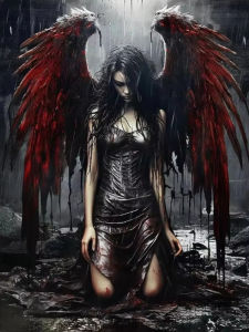 500 1000 1200 2000pcs Jigsaw Puzzle Fallen Angel Women Dark Fantasy Art For Adults Handwork Family Fun Brain Teaser Gift